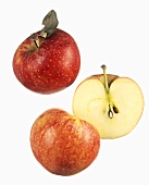 Gala Royal Äpfel, ganz und halbiert