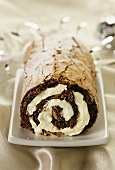 A chocolate cream roll