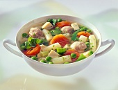 Vegetable soup with dumplings