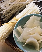 Asian rice noodles, glass noodles, rice noodle sheets