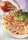 Quark semolina pudding with Tender Wheat and apples