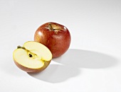 Whole apple and half apple (Cox's Orange Pippin)