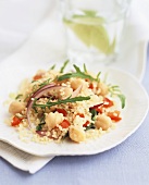 Couscous salad with chick-peas and peppers