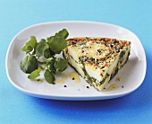 Spinach frittata with watercress