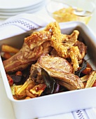 Fried pork chops with crackling and sage