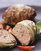 Cabbage roulade with bacon sauce
