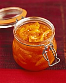 Pumpkin jam in preserving jar