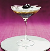 Orchid Cocktail (non-alcoholic, with blackberries)