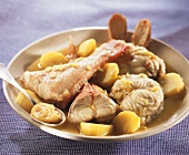 Bouillabaisse with potatoes (Marseille, France)