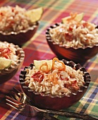 Rice with crabmeat, tomatoes and lime