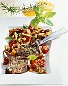 Lamb chops with ratatouille