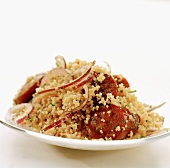 Couscous with sausage and onions