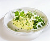 Mashed potato with fresh herbs
