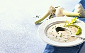 Garlic soup with thyme (Skordosoupa, Greece)