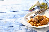 Pork with chick-peas (Greece)