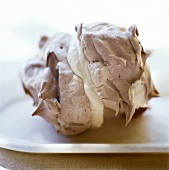 Chocolate meringue with Chantilly cream