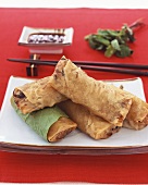 Spring rolls with glass noodle & vegetable filling (Asia)