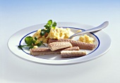 Smoked eel with scrambled egg
