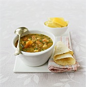 Vegetable soup with wrap