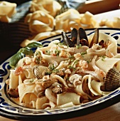 Pappardelle with seafood