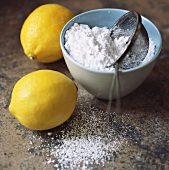 Two lemons and flour