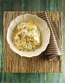 Spaghetti with lemon zest and Parmesan