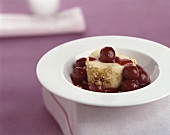 Quince puree with sour cherries