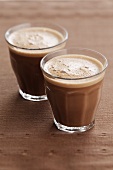 Hot cocoa in two glasses