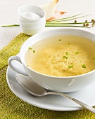 Noodle soup with chives
