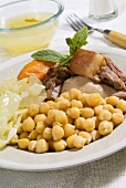 Cocido (Stew with chick-peas and meat, Spain)