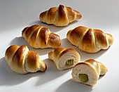 Croissants with rhubarb filling