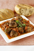 Spicy meatballs with tomato sauce