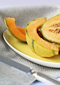 Charentais melon, cut into pieces
