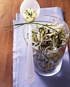 Onion salad with chive mayonnaise