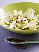 Goat's cheese salad with peppercorns