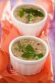Pâté with herbs and pink pepper to give as Christmas gift