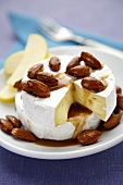 Warm Camembert with almonds and Amaretto
