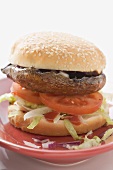 Vegetable burger with Portobello mushroom