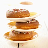 Doughnuts with coloured sprinkles