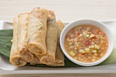 Spring rolls with dip (Asia)