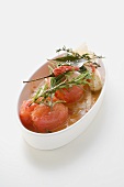 Braised tomatoes with Parmesan and herbs