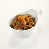 Sultanas in a small dish