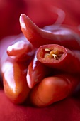 Red chillies (close-up)