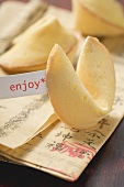 Fortune cookies on Asian newspaper