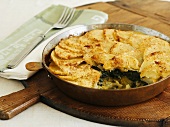 Potato and spinach gratin