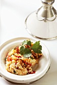 Couscous with tomatoes and corriander