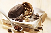 Cocoa fruit, cocoa beans and cocoa powder