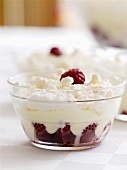 Raspberry dessert with meringue