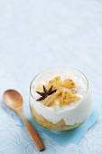 Rice pudding with pineapple and star anise