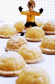 Goalkeeper with cakes